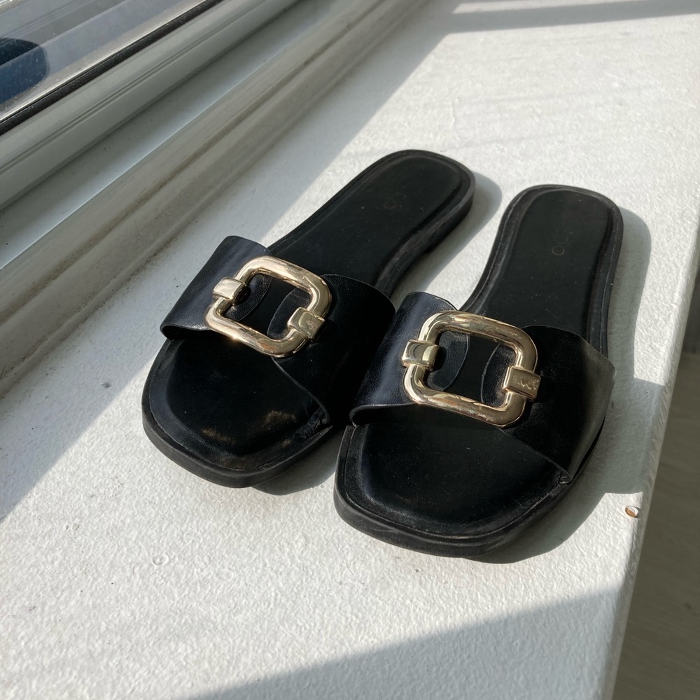 ALDO sandals with gold detail